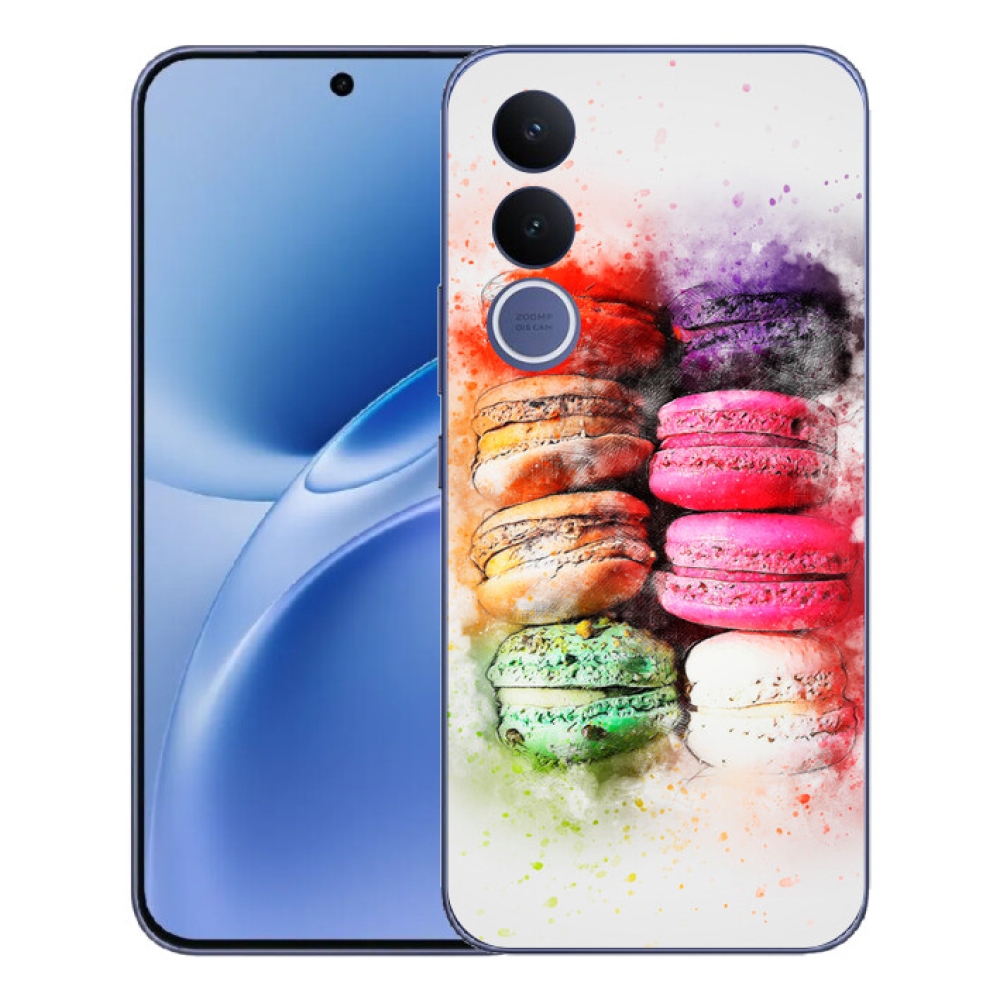 Gelový kryt mmCase na Vivo V70 FE - makrónky