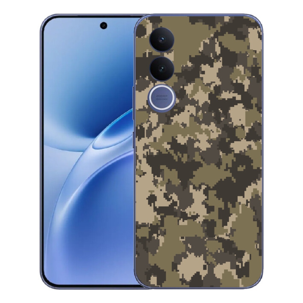 Gelový kryt mmCase na Vivo V70 FE - maskáčový vzor 12