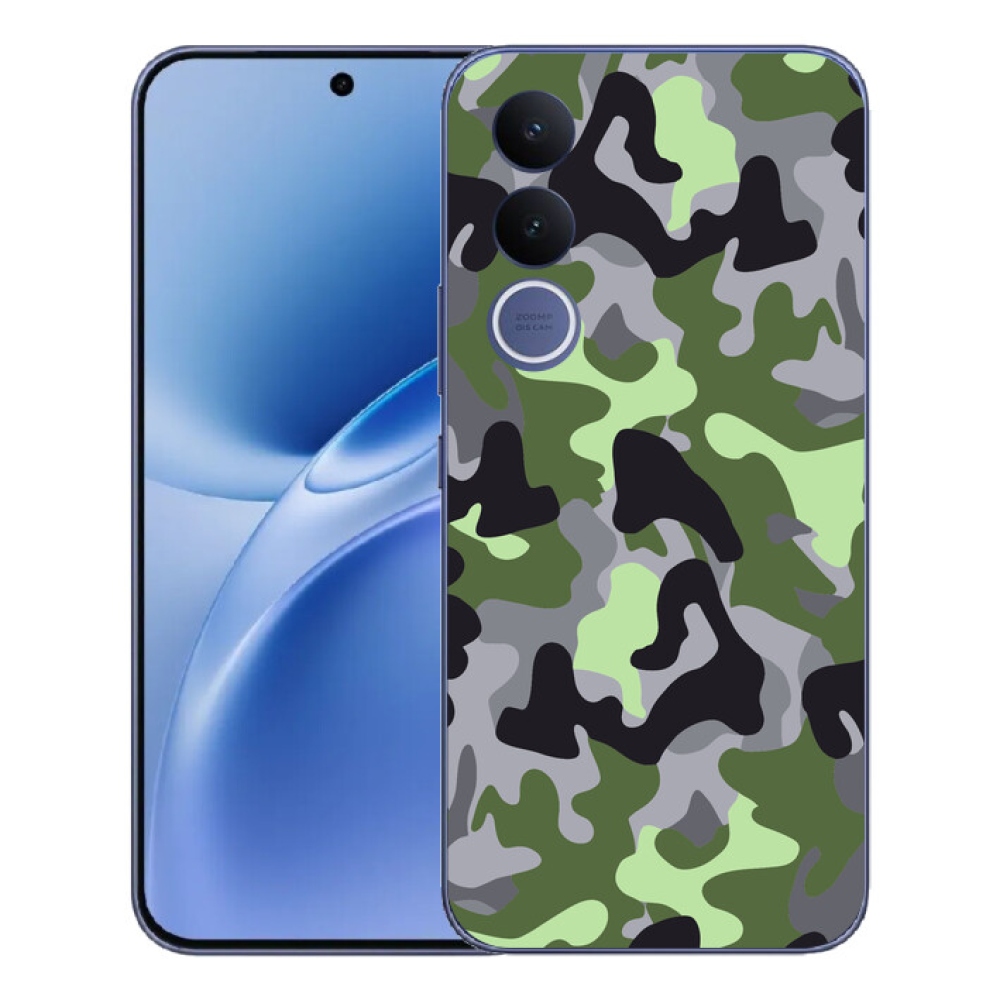 Gelový kryt mmCase na Vivo V70 FE - maskáčový vzor 7