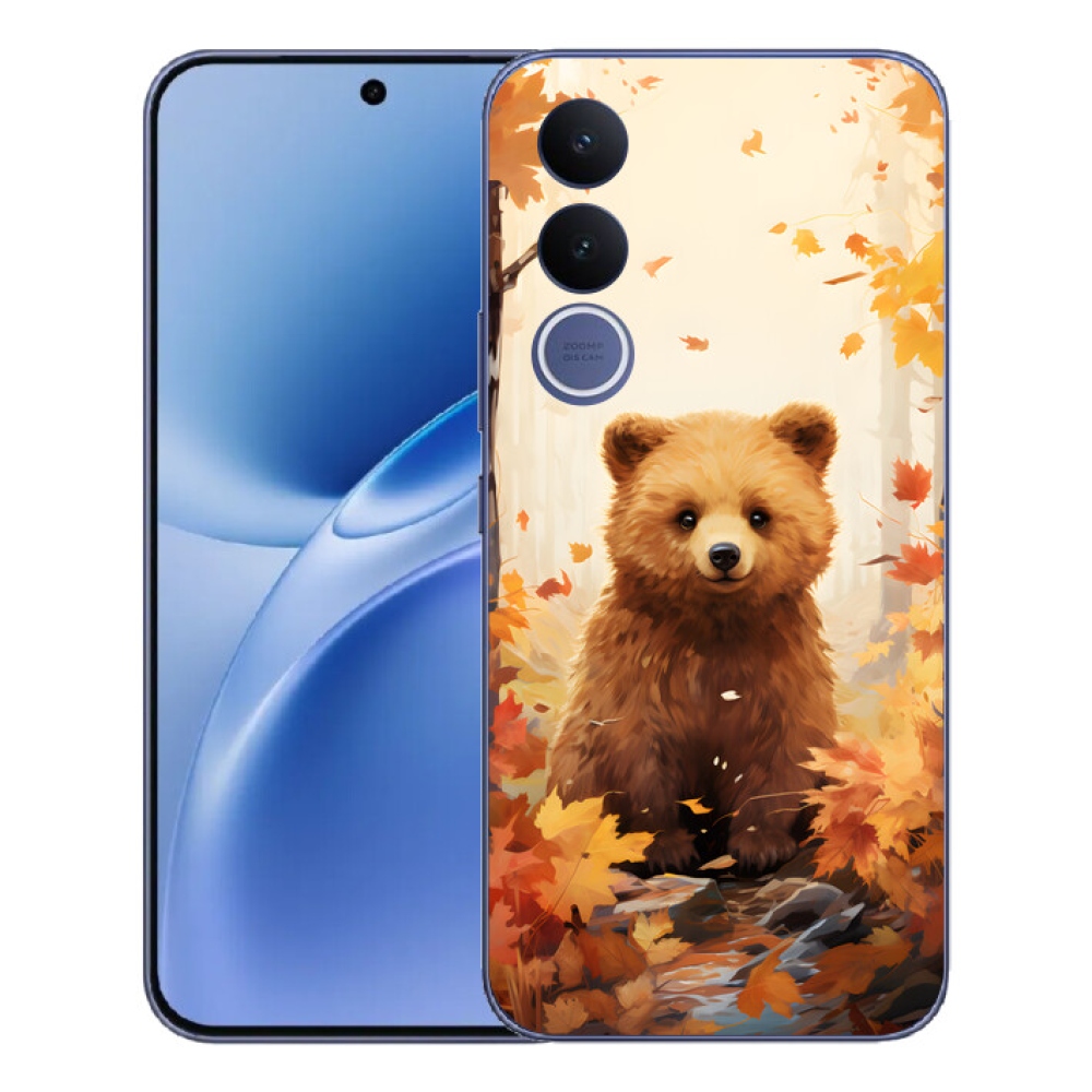 Gelový kryt mmCase na Vivo V70 FE - medvěd v lese