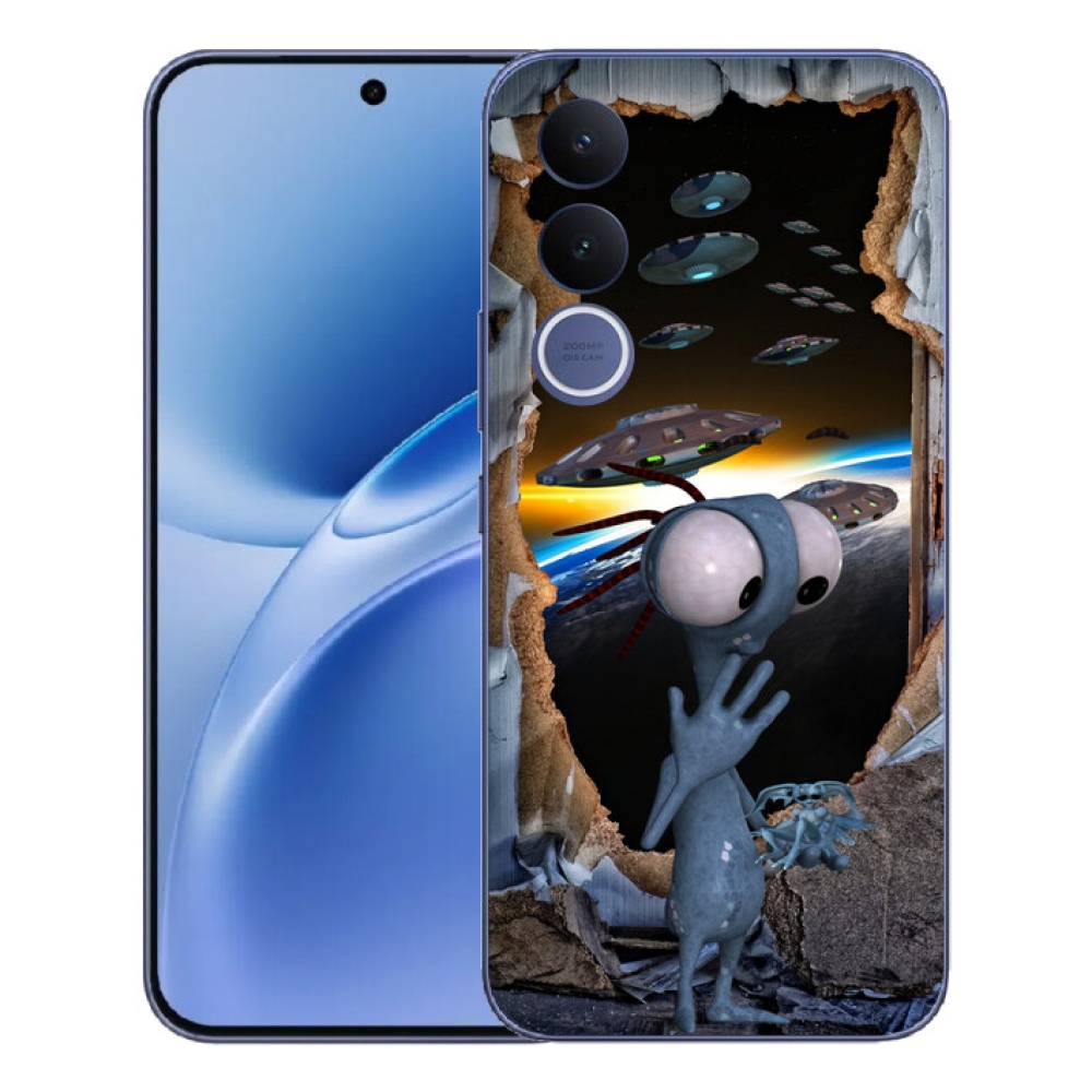 Gelový kryt mmCase na Vivo V70 FE - mimozemšťan