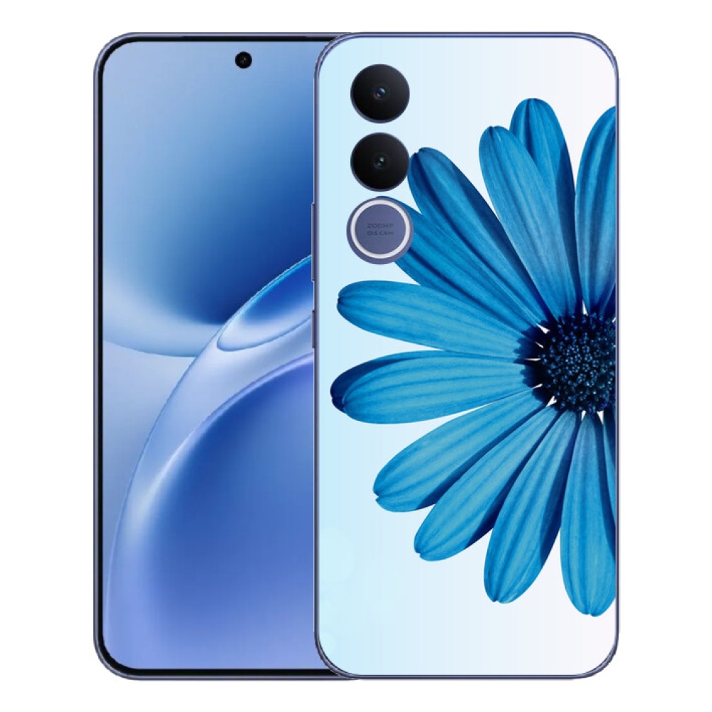 Gelový kryt mmCase na Vivo V70 FE - modrá kopretina