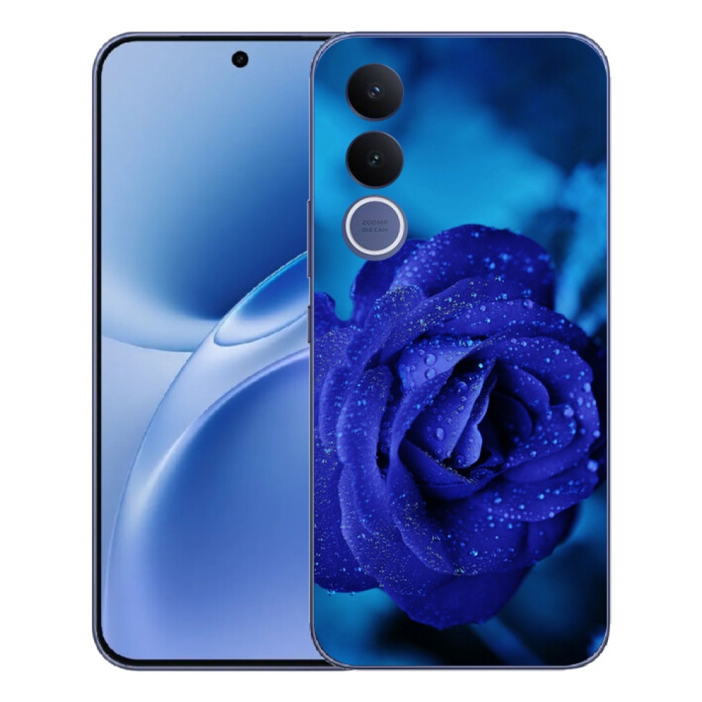 Gelový kryt mmCase na Vivo V70 FE - modrá růže