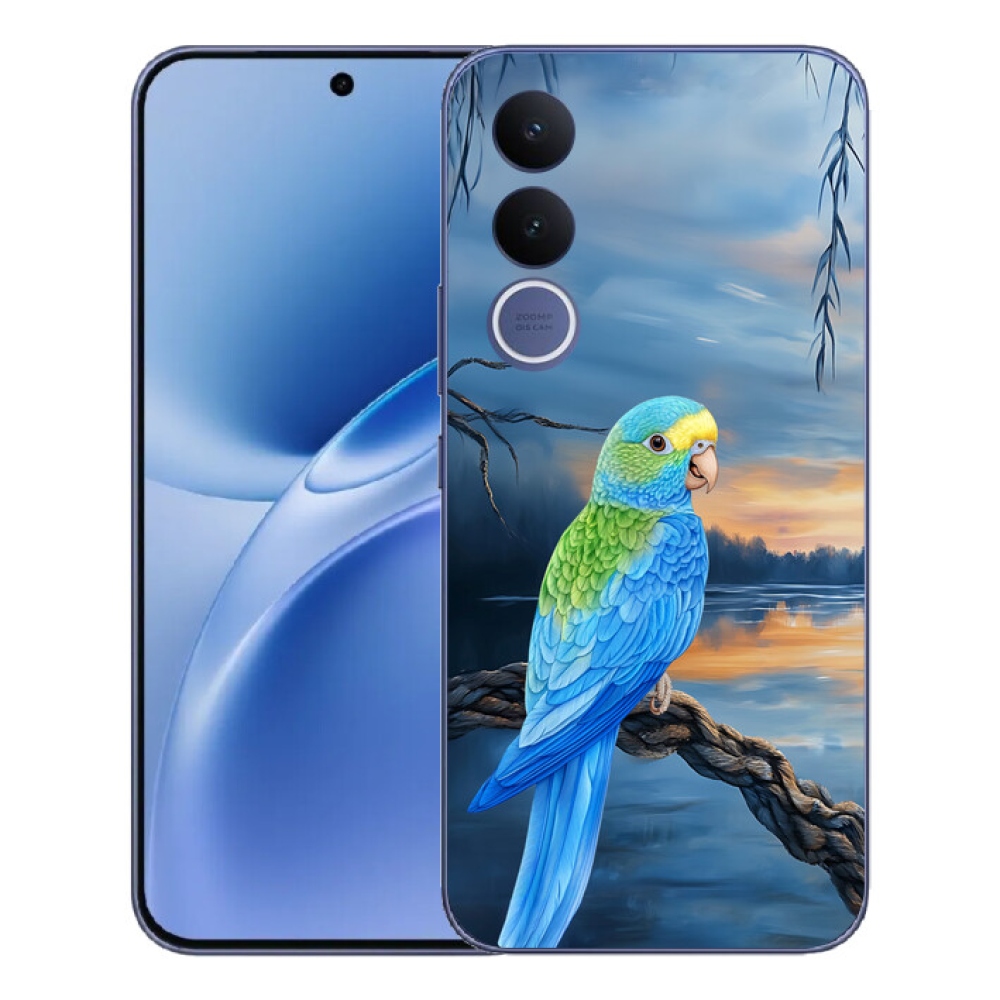Gelový kryt mmCase na Vivo V70 FE - modrý papoušek