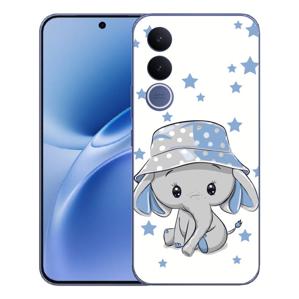 Gelový kryt mmCase na Vivo V70 FE - modrý slon