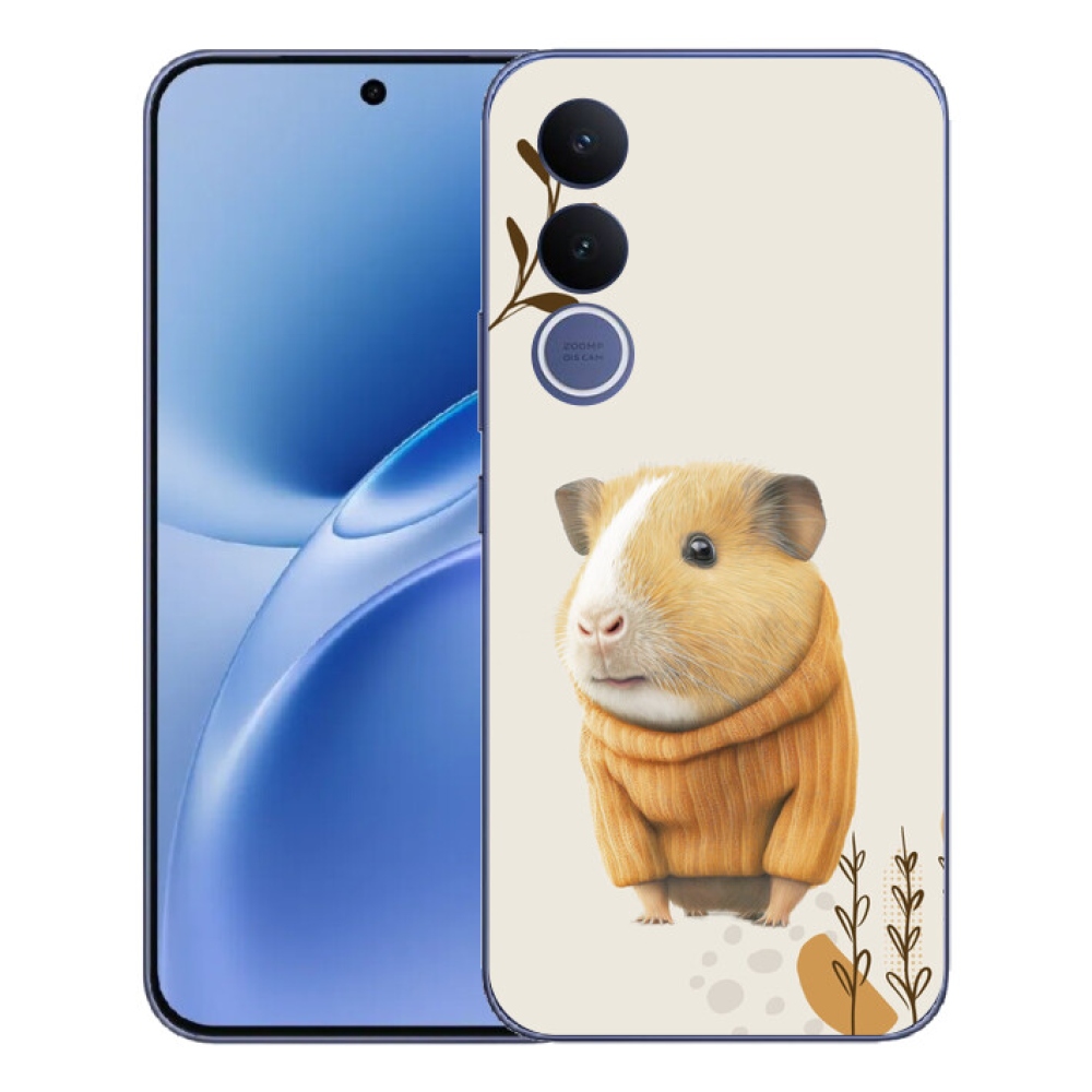 Gelový kryt mmCase na Vivo V70 FE - morče ve svetru