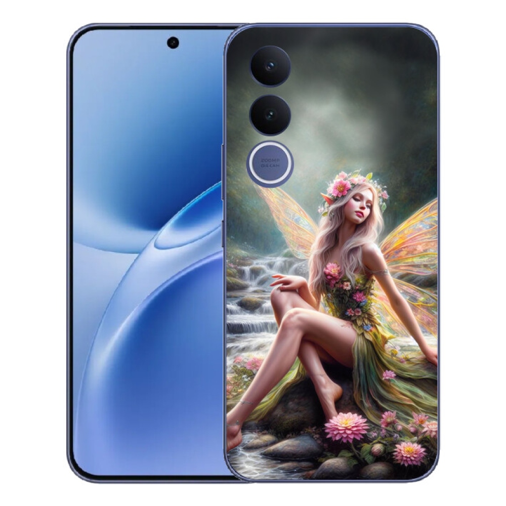 Gelový kryt mmCase na Vivo V70 FE - motýlí žena 1