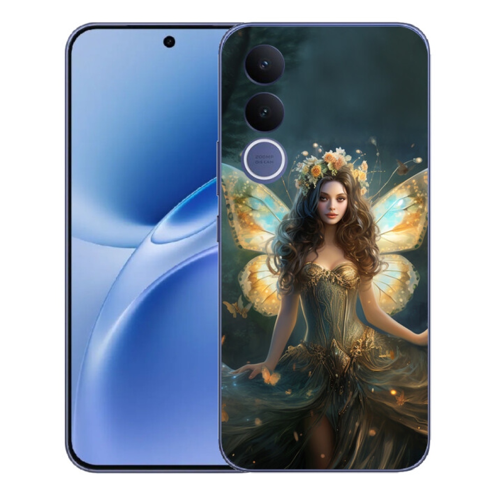 Gelový kryt mmCase na Vivo V70 FE - motýlí žena