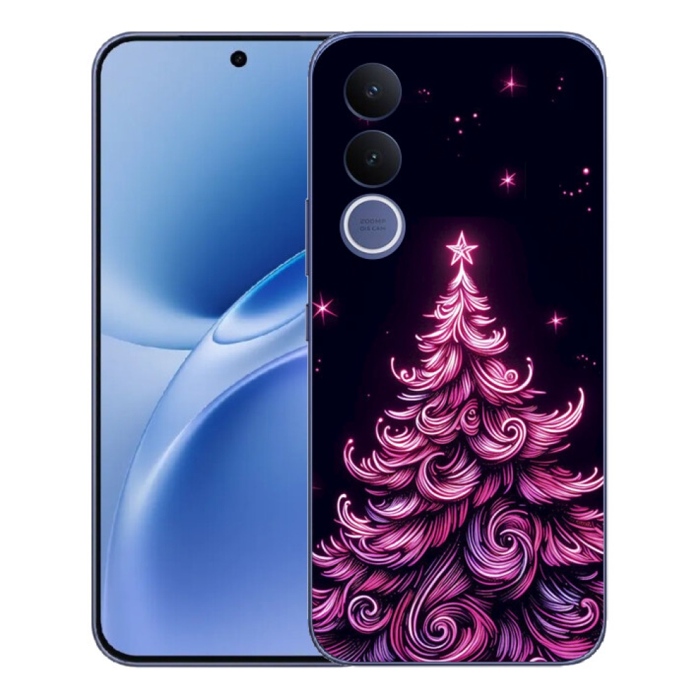 Gelový kryt mmCase na Vivo V70 FE - neonový vánoční stromek 2