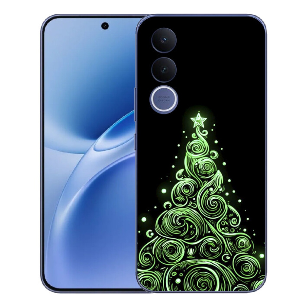 Gelový kryt mmCase na Vivo V70 FE - neonový vánoční stromek 3