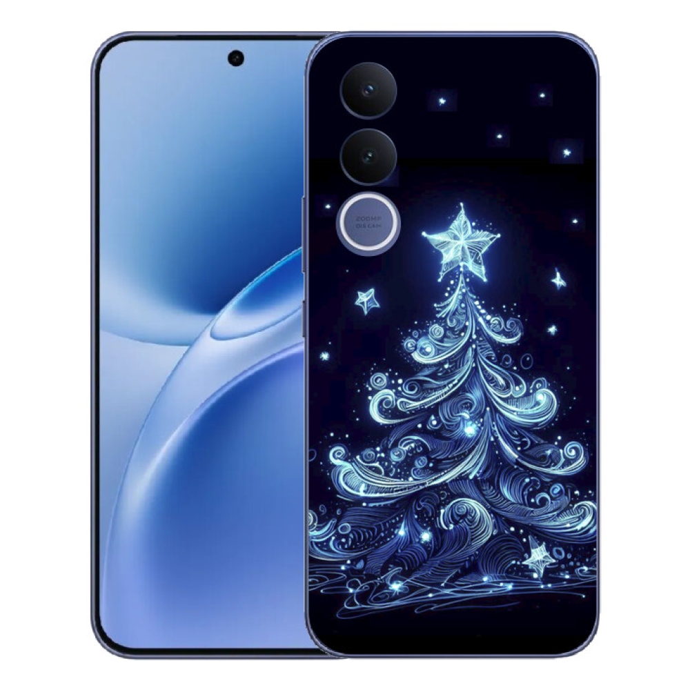 Gelový kryt mmCase na Vivo V70 FE - neonový vánoční stromek 4