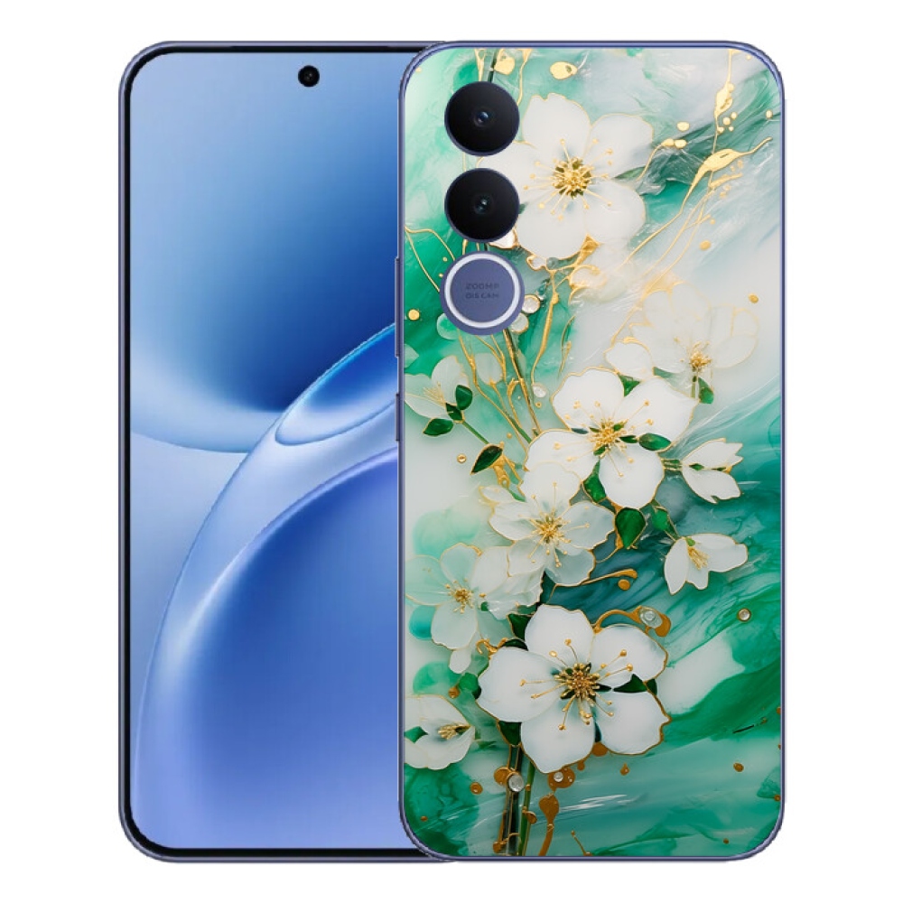 Gelový kryt mmCase na Vivo V70 FE - něžné květy