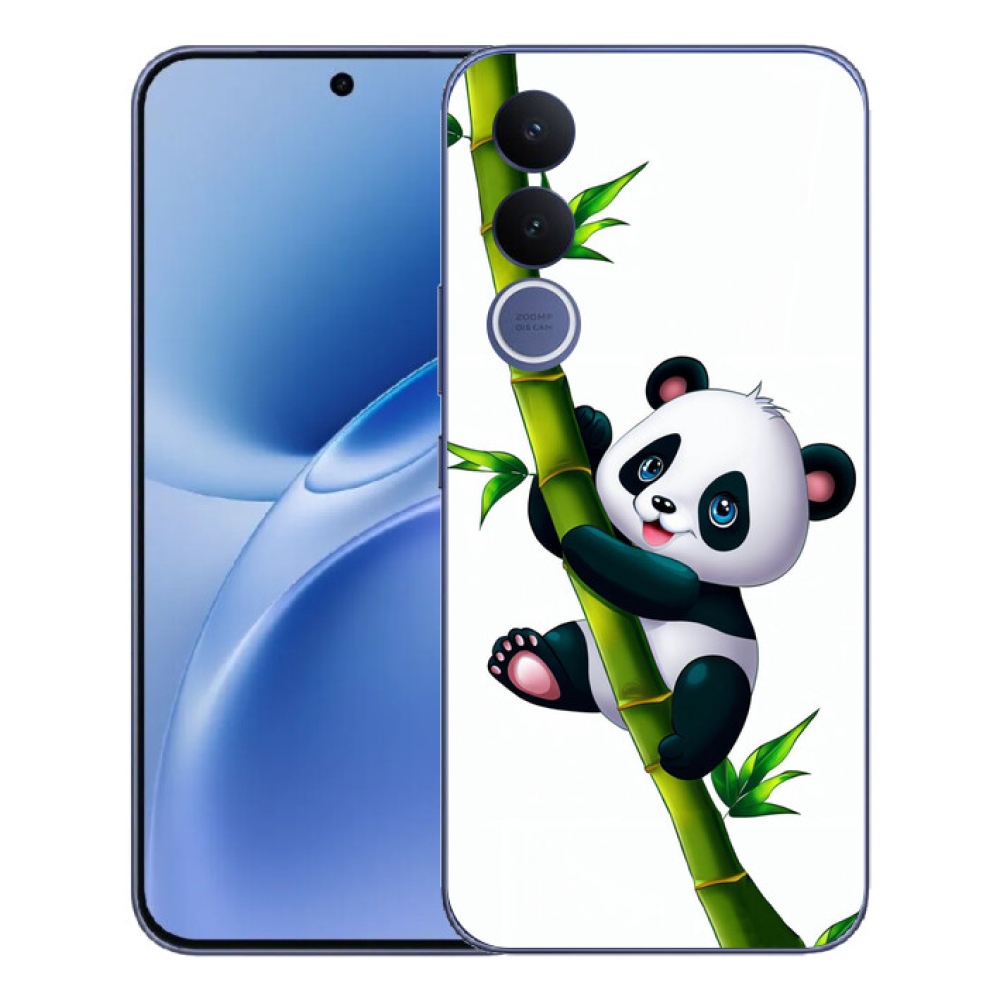 Gelový kryt mmCase na Vivo V70 FE - panda na bambusu