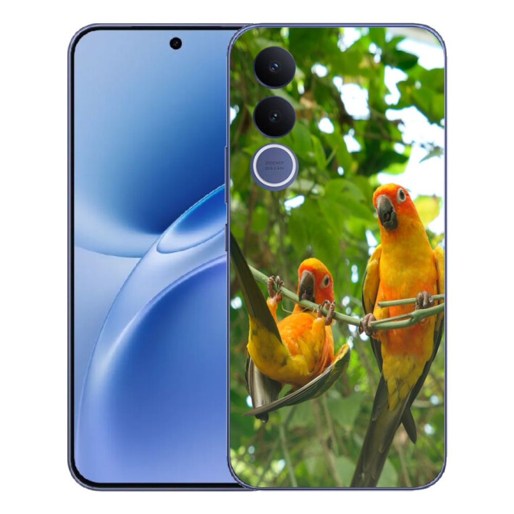 Gelový kryt mmCase na Vivo V70 FE - papoušci aratingy