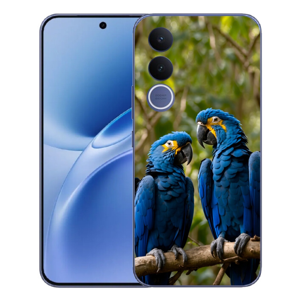 Gelový kryt mmCase na Vivo V70 FE - papouščí duo