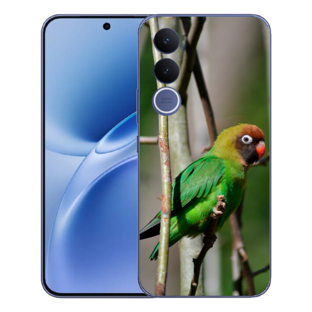 Gelový kryt mmCase na Vivo V70 FE - papoušek agapornis