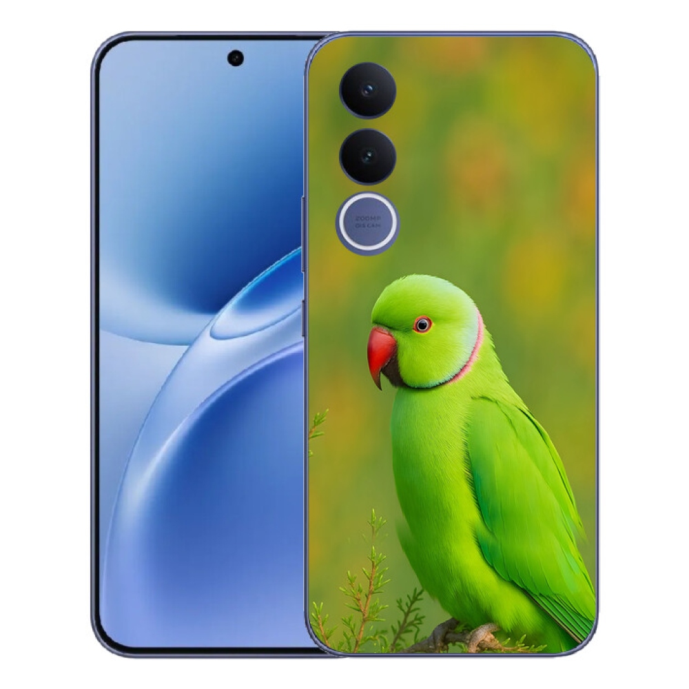 Gelový kryt mmCase na Vivo V70 FE - papoušek alexandr 2