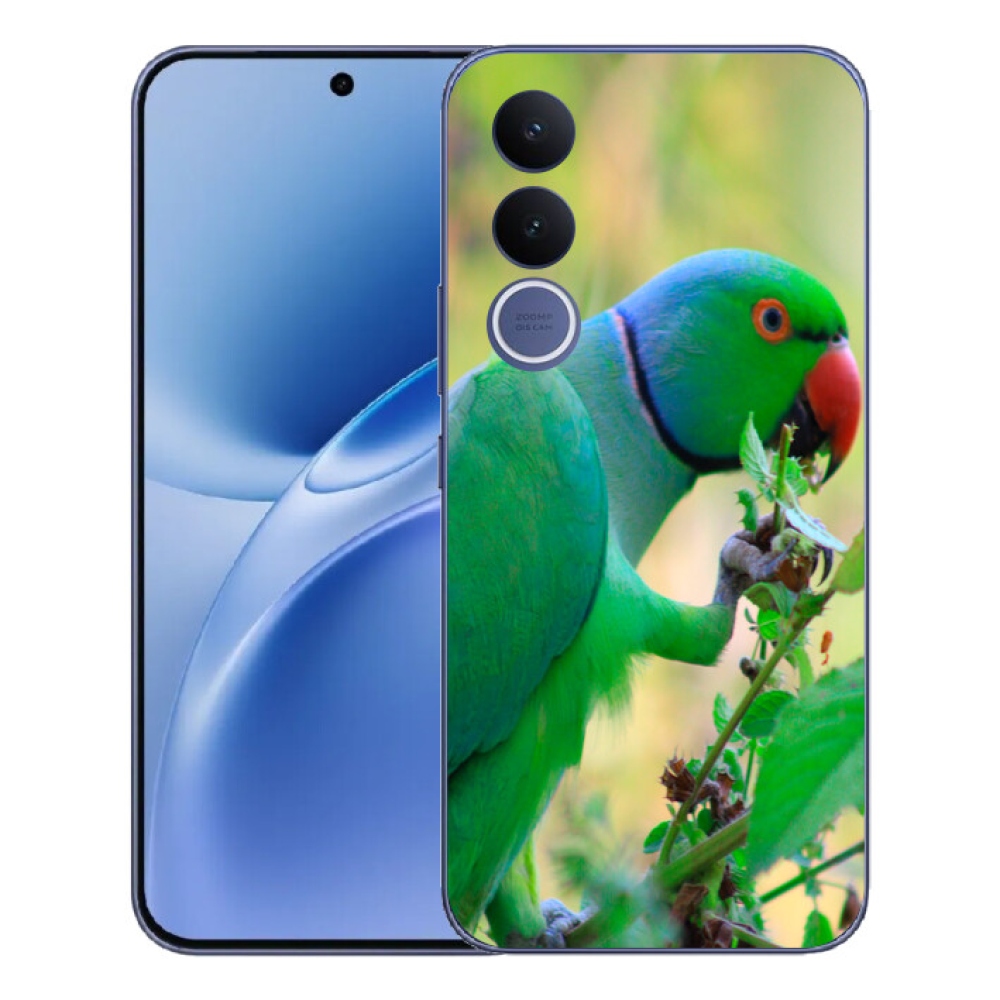 Gelový kryt mmCase na Vivo V70 FE - papoušek alexandr