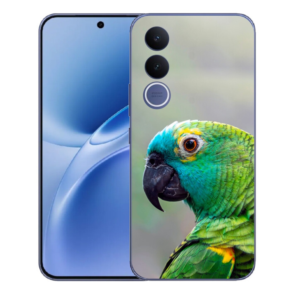 Gelový kryt mmCase na Vivo V70 FE - papoušek amazoňan
