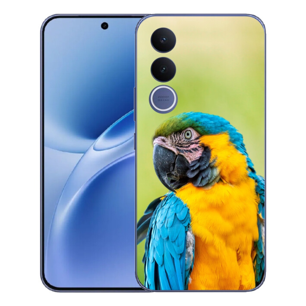 Gelový kryt mmCase na Vivo V70 FE - papoušek ara 2