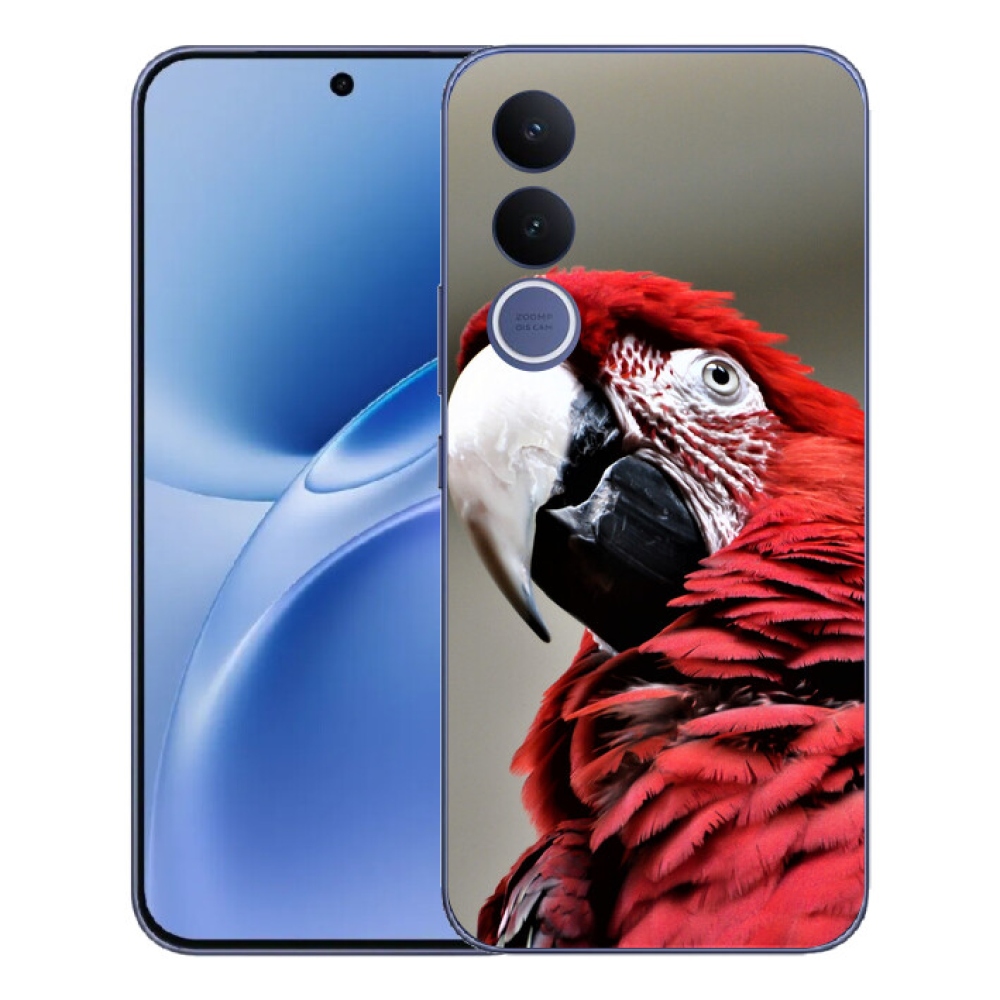 Gelový kryt mmCase na Vivo V70 FE - papoušek ara červený