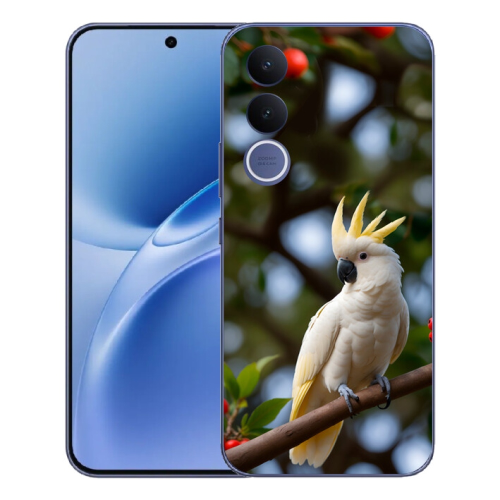 Gelový kryt mmCase na Vivo V70 FE - papoušek kakadu 3