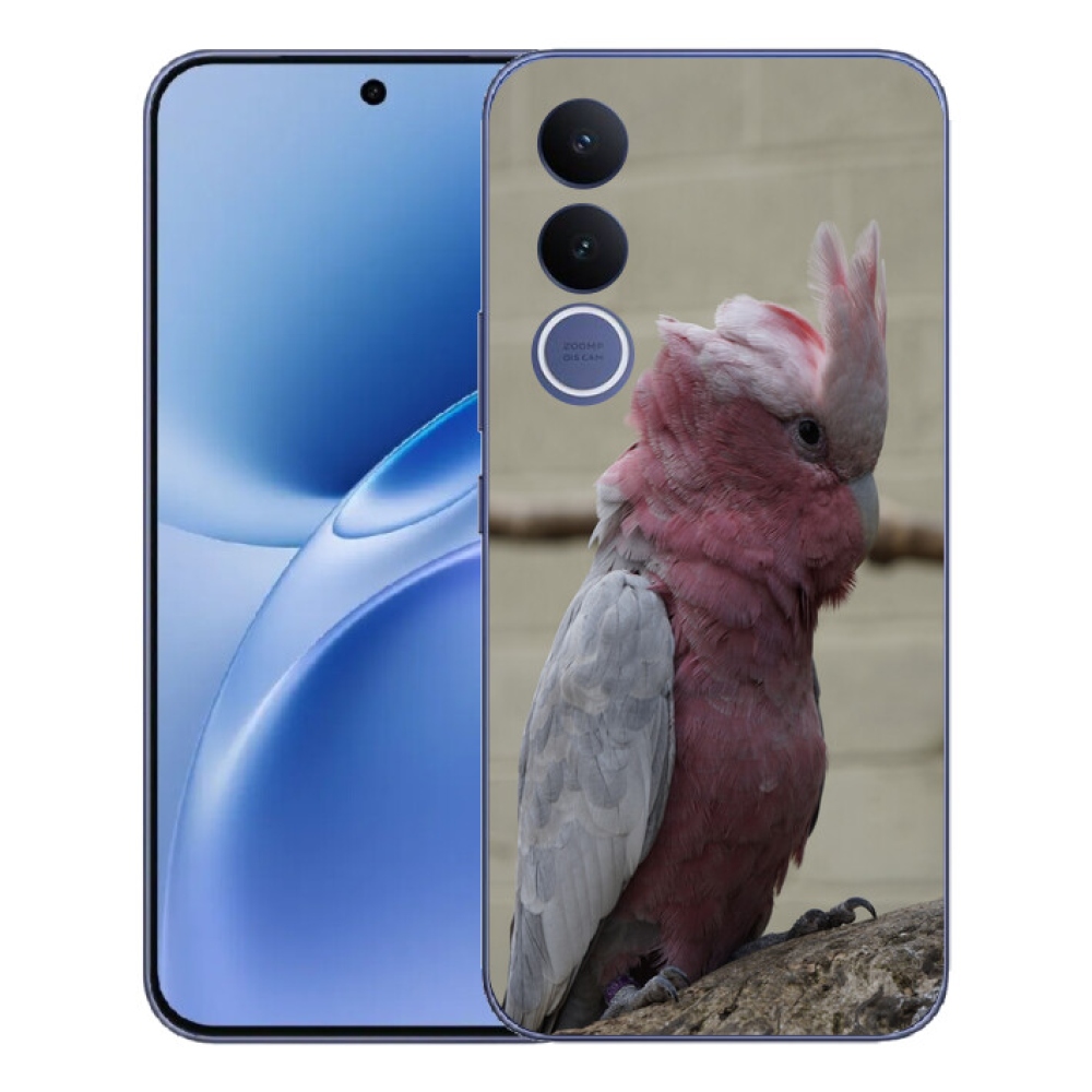 Gelový kryt mmCase na Vivo V70 FE - papoušek kakadu růžový