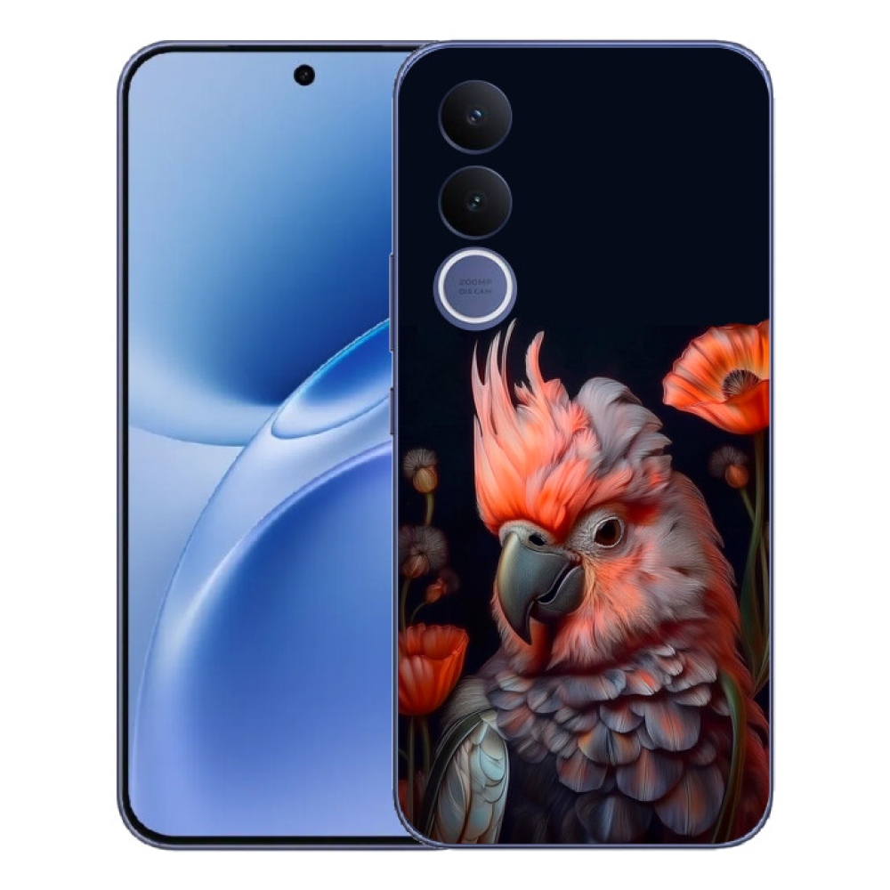 Gelový kryt mmCase na Vivo V70 FE - papoušek kakadu v barvách