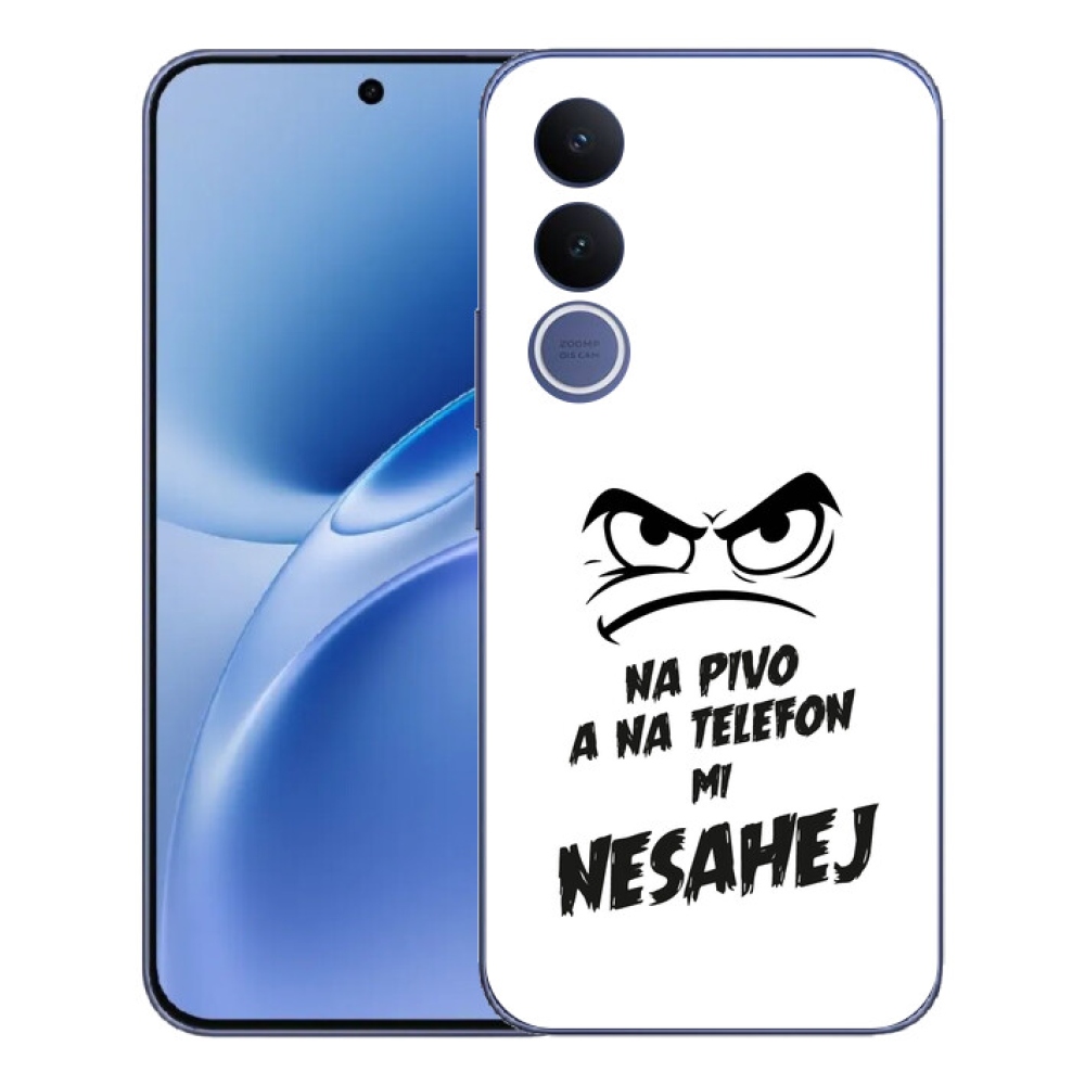 Gelový kryt mmCase na Vivo V70 FE - pivní motiv 2 bílé pozadí