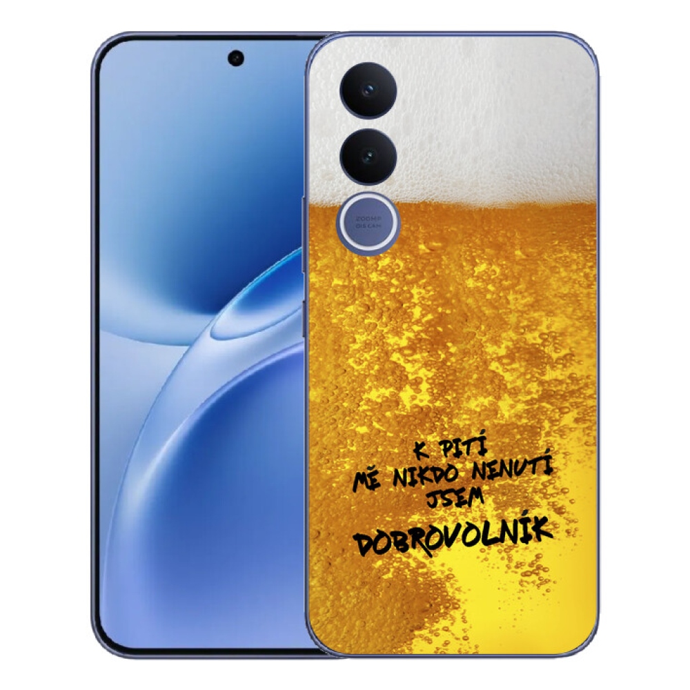 Gelový kryt mmCase na Vivo V70 FE - pivní motiv 4