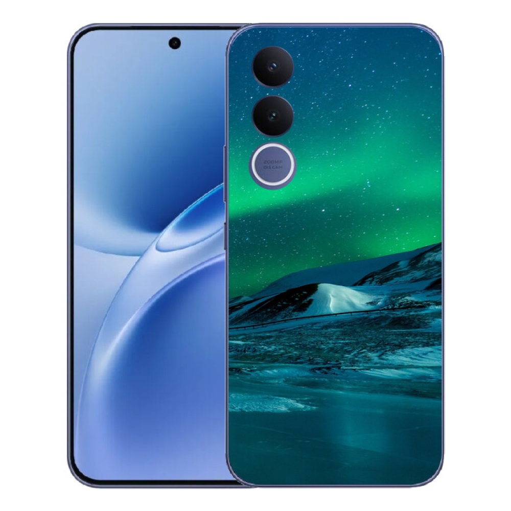 Gelový kryt mmCase na Vivo V70 FE - polární záře