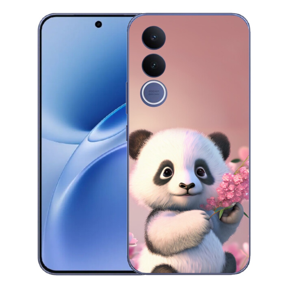 Gelový kryt mmCase na Vivo V70 FE - roztomilá panda