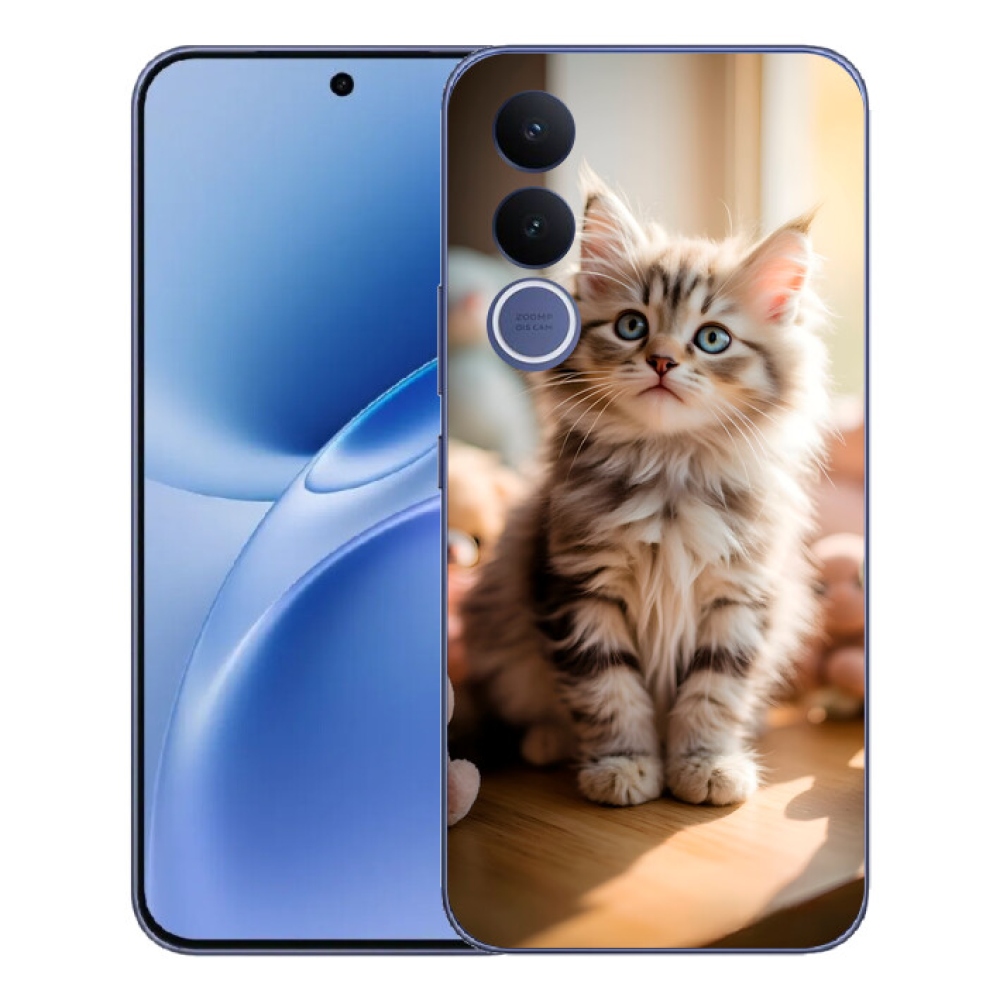 Gelový kryt mmCase na Vivo V70 FE - roztomilé kotě 10