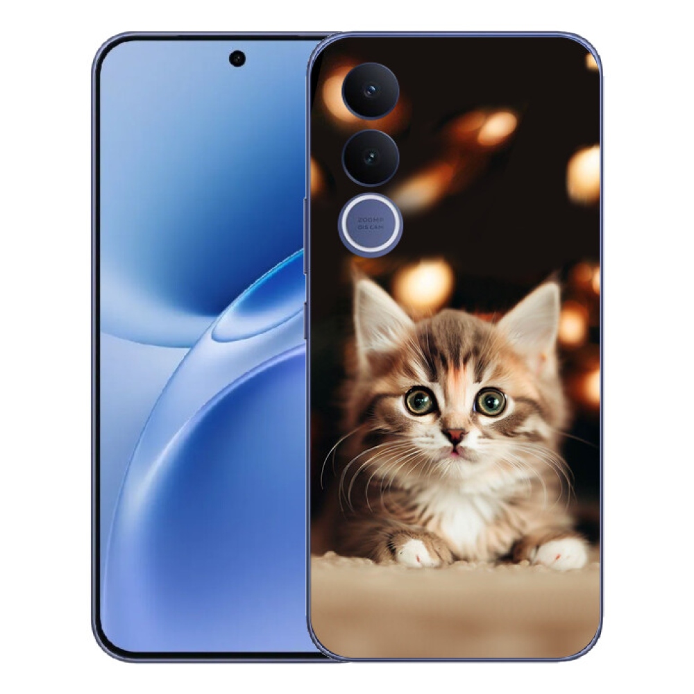 Gelový kryt mmCase na Vivo V70 FE - roztomilé kotě 2