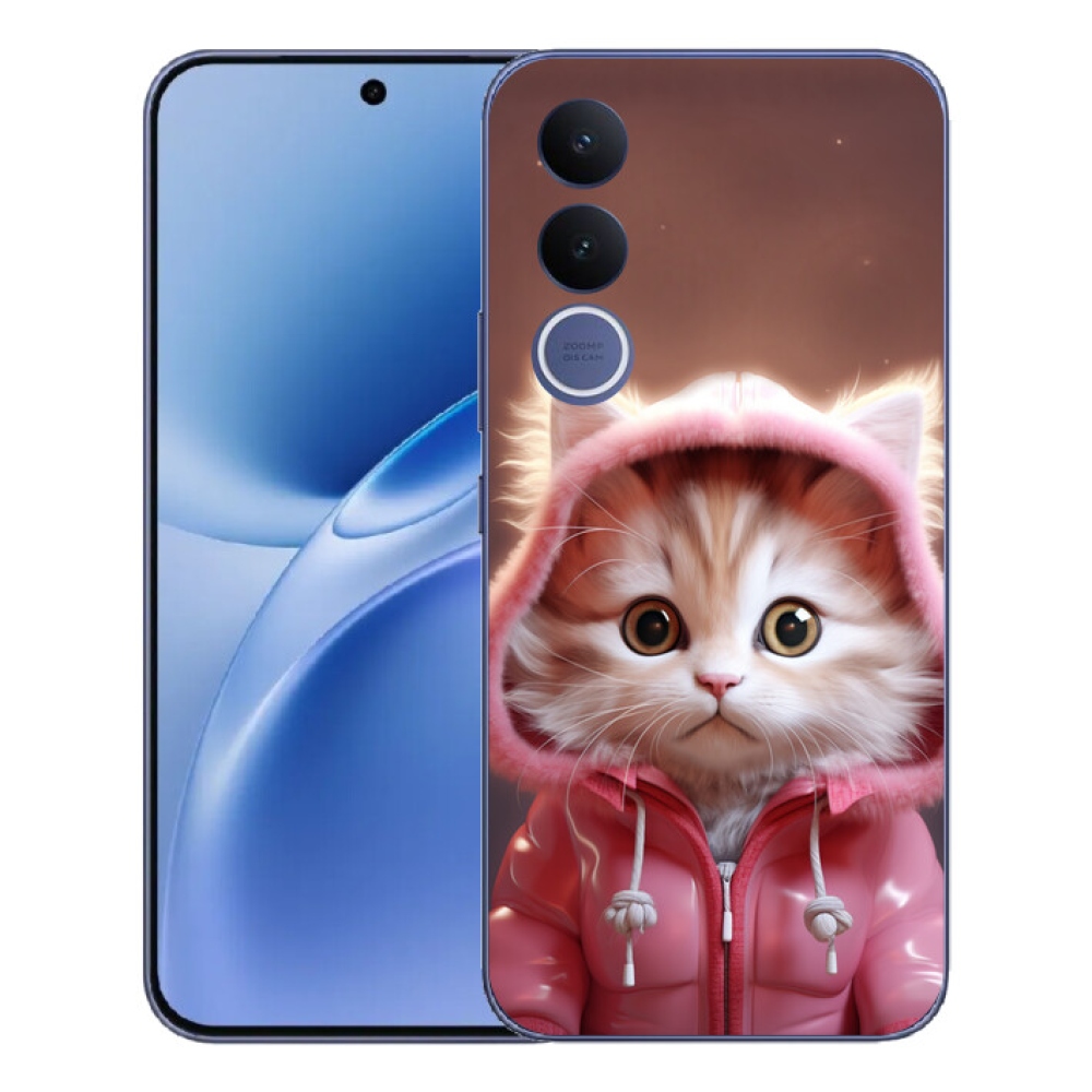 Gelový kryt mmCase na Vivo V70 FE - roztomilé kotě 3