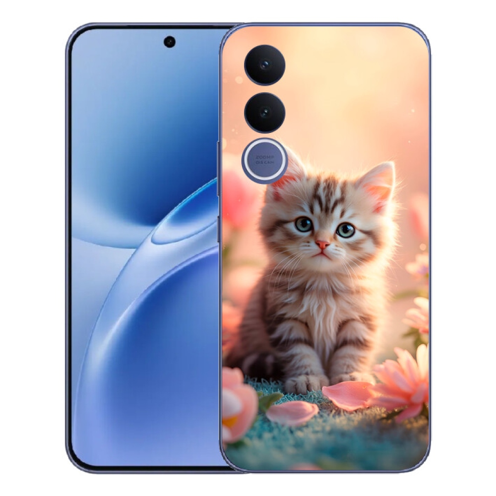Gelový kryt mmCase na Vivo V70 FE - roztomilé kotě 8