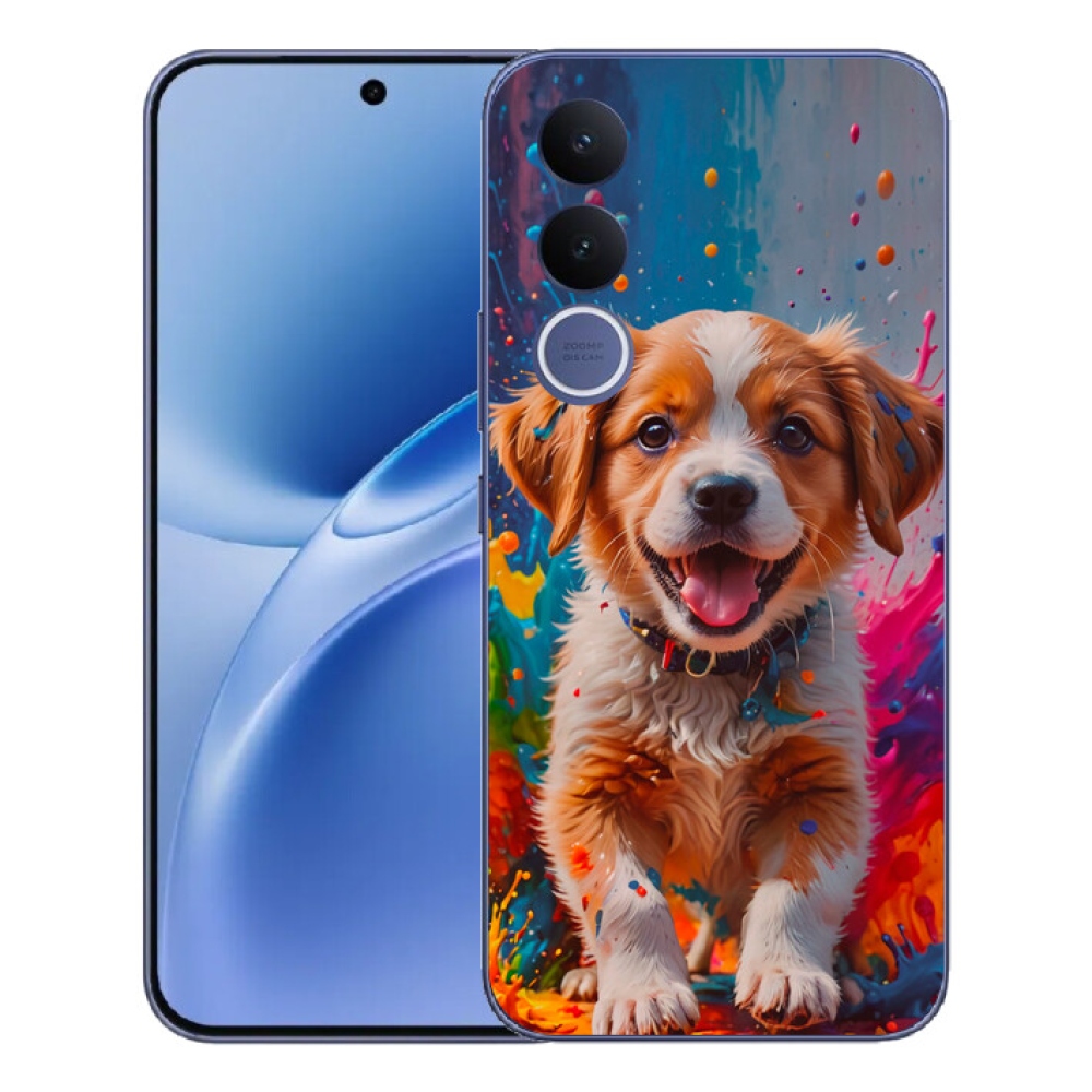 Gelový kryt mmCase na Vivo V70 FE - roztomilé štěně 3