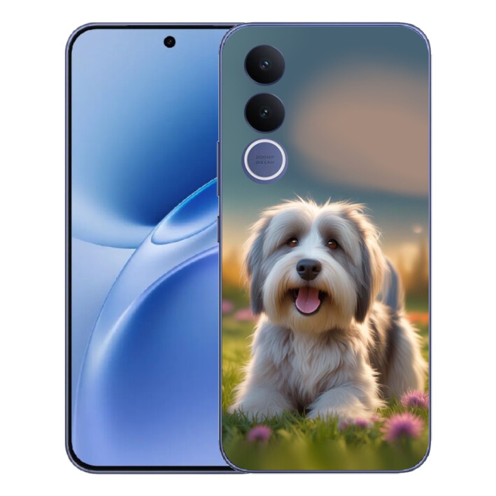 Gelový kryt mmCase na Vivo V70 FE - roztomilý havanský psík