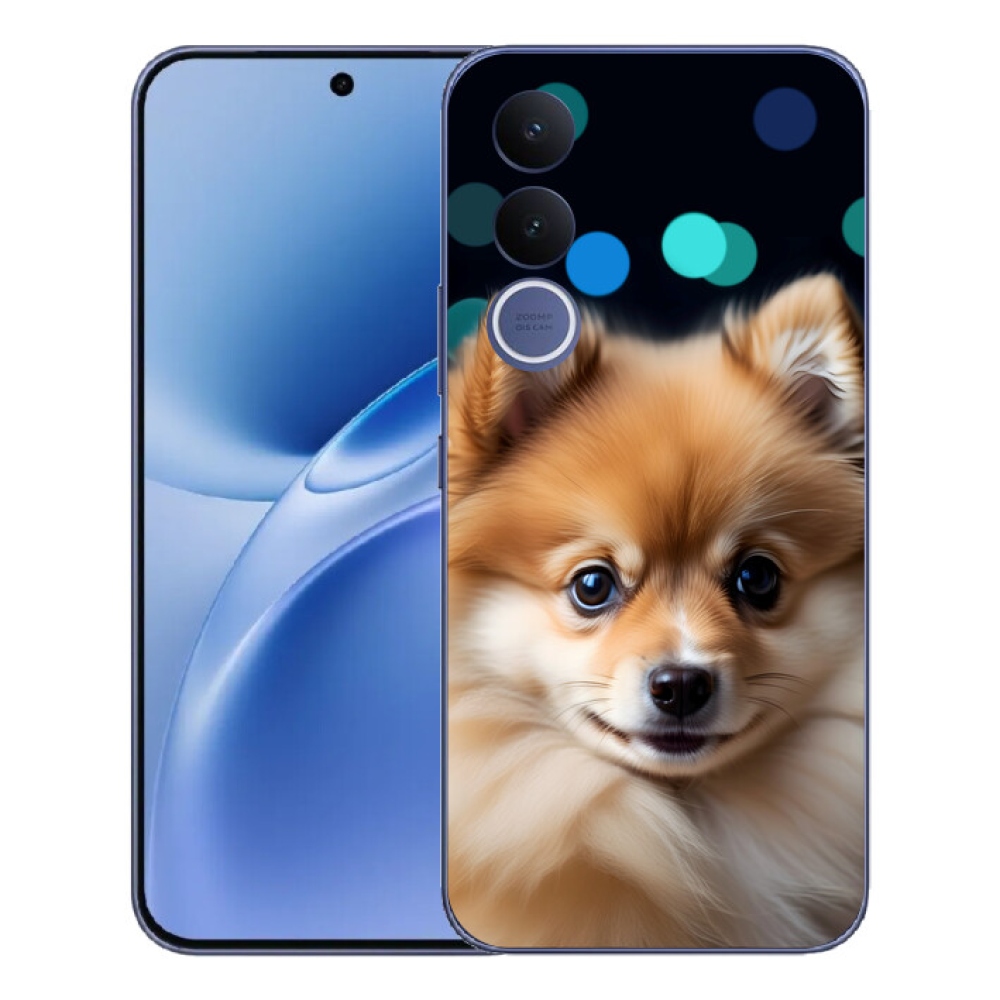 Gelový kryt mmCase na Vivo V70 FE - roztomilý pomeranian