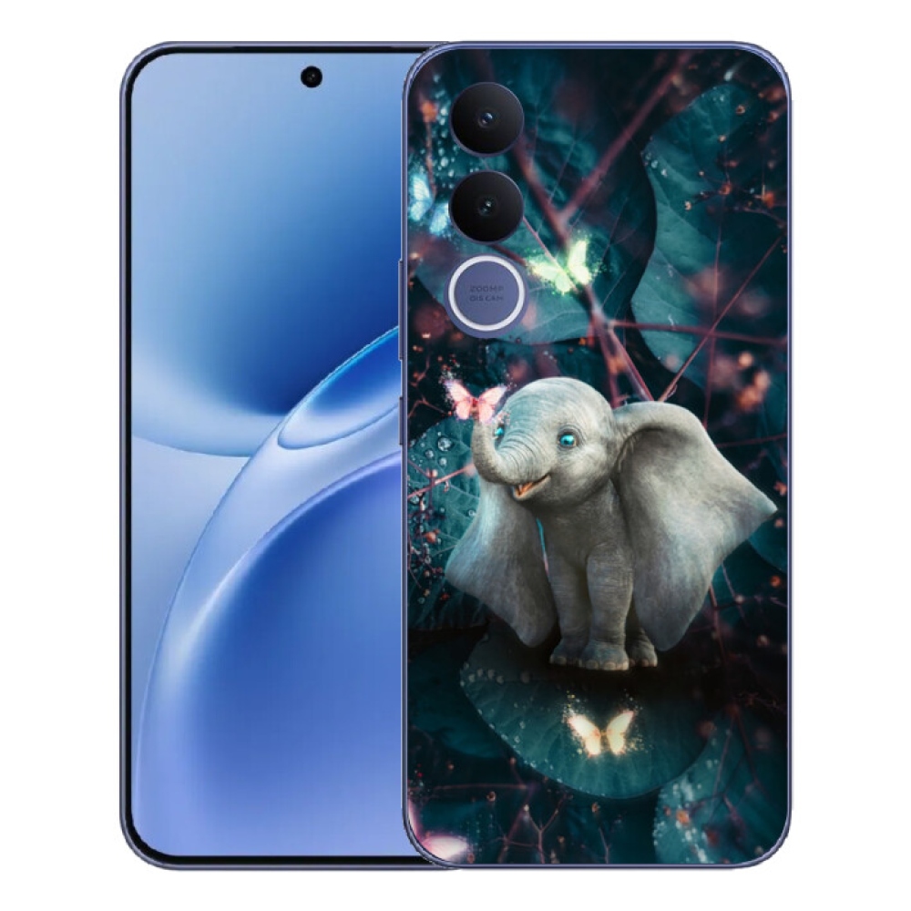 Gelový kryt mmCase na Vivo V70 FE - roztomilý slon