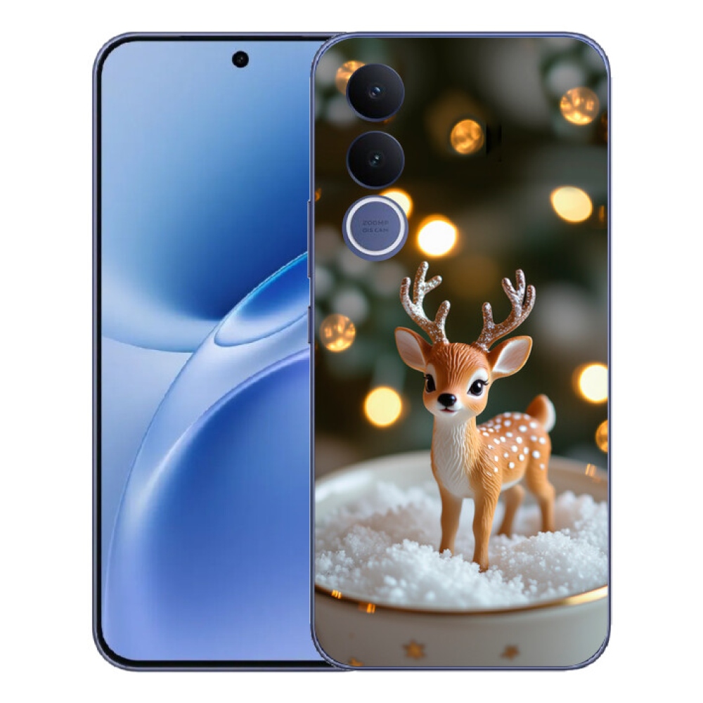 Gelový kryt mmCase na Vivo V70 FE - roztomilý vánoční jelen