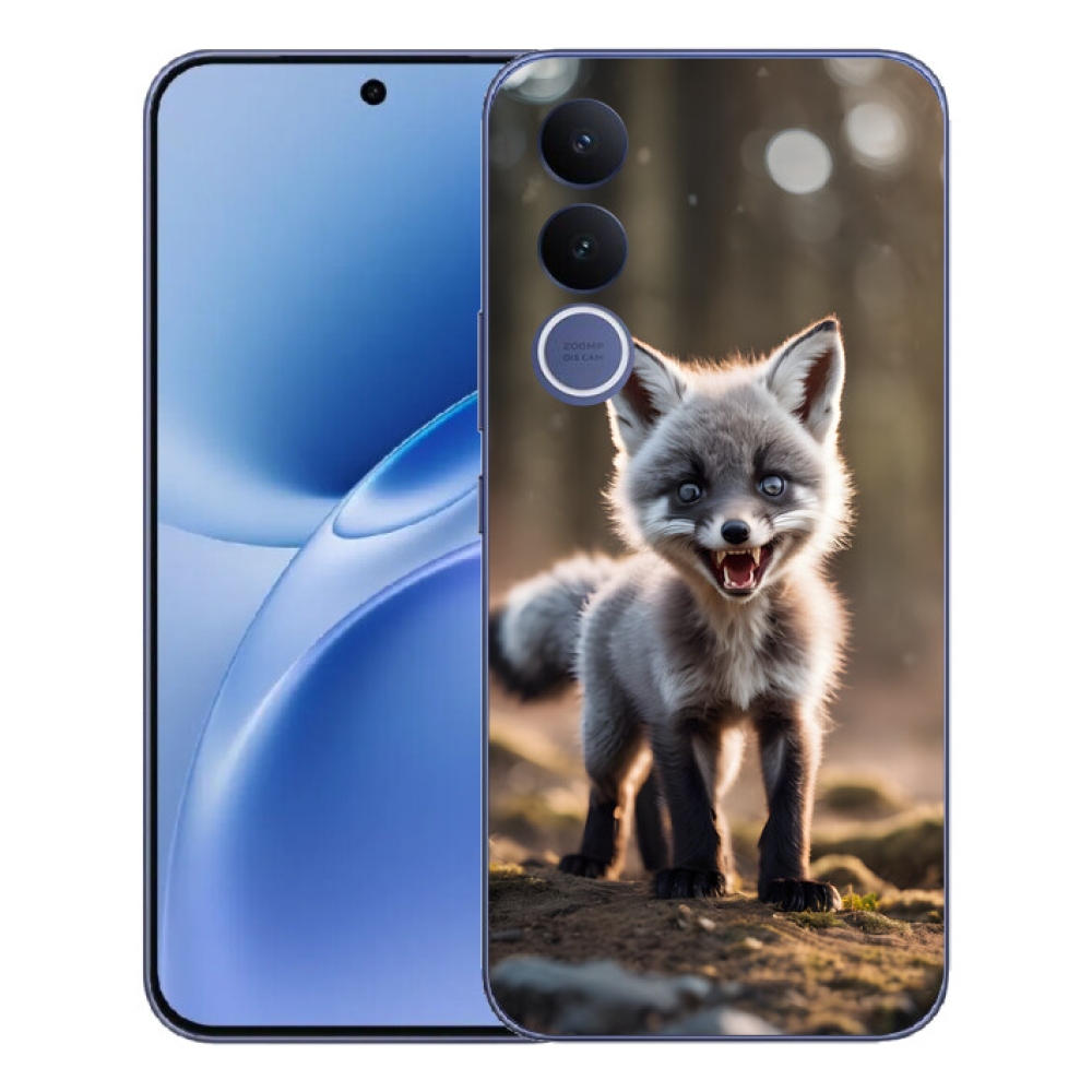 Gelový kryt mmCase na Vivo V70 FE - rozzuřená liška