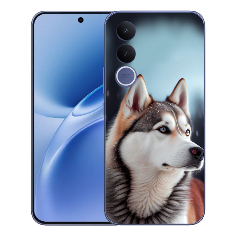 Gelový kryt mmCase na Vivo V70 FE - sibiřský husky