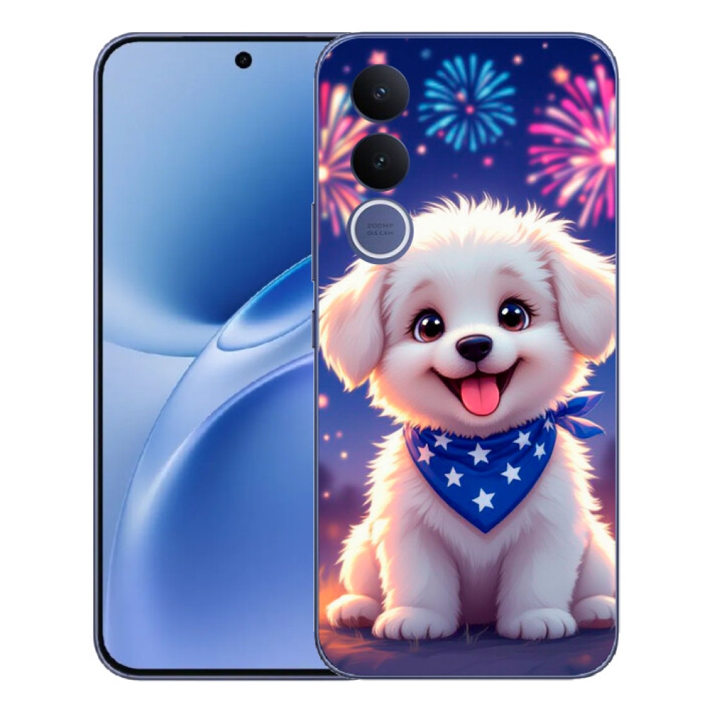 Gelový kryt mmCase na Vivo V70 FE - slavnostní štěně