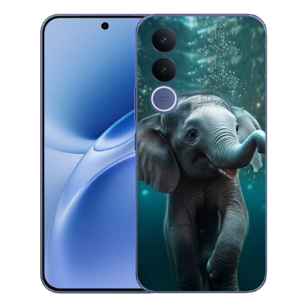 Gelový kryt mmCase na Vivo V70 FE - slůně pod vodou
