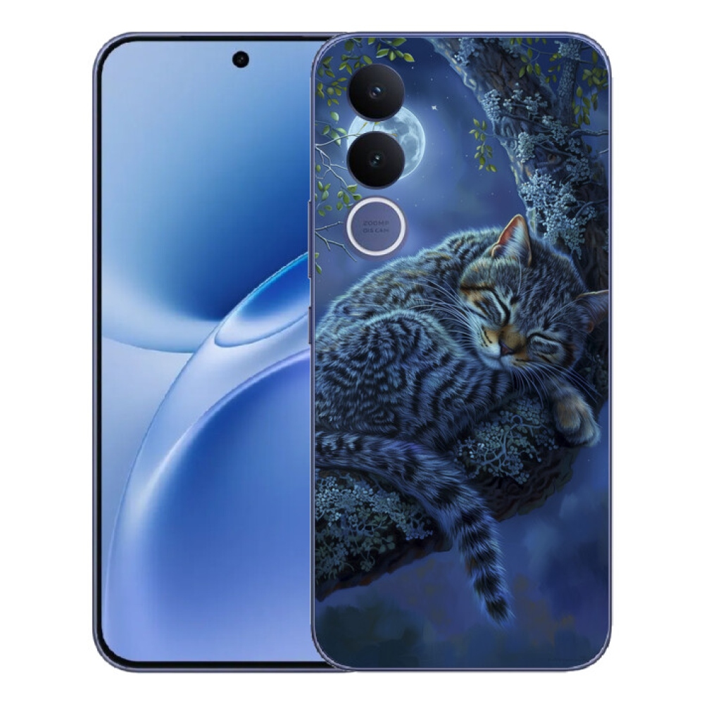 Gelový kryt mmCase na Vivo V70 FE - spící kočka