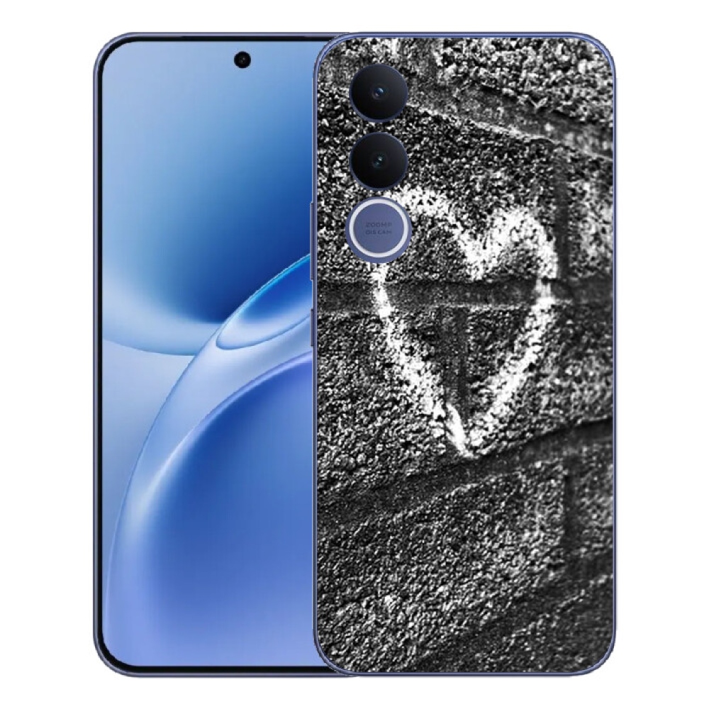 Gelový kryt mmCase na Vivo V70 FE - srdce na zdi