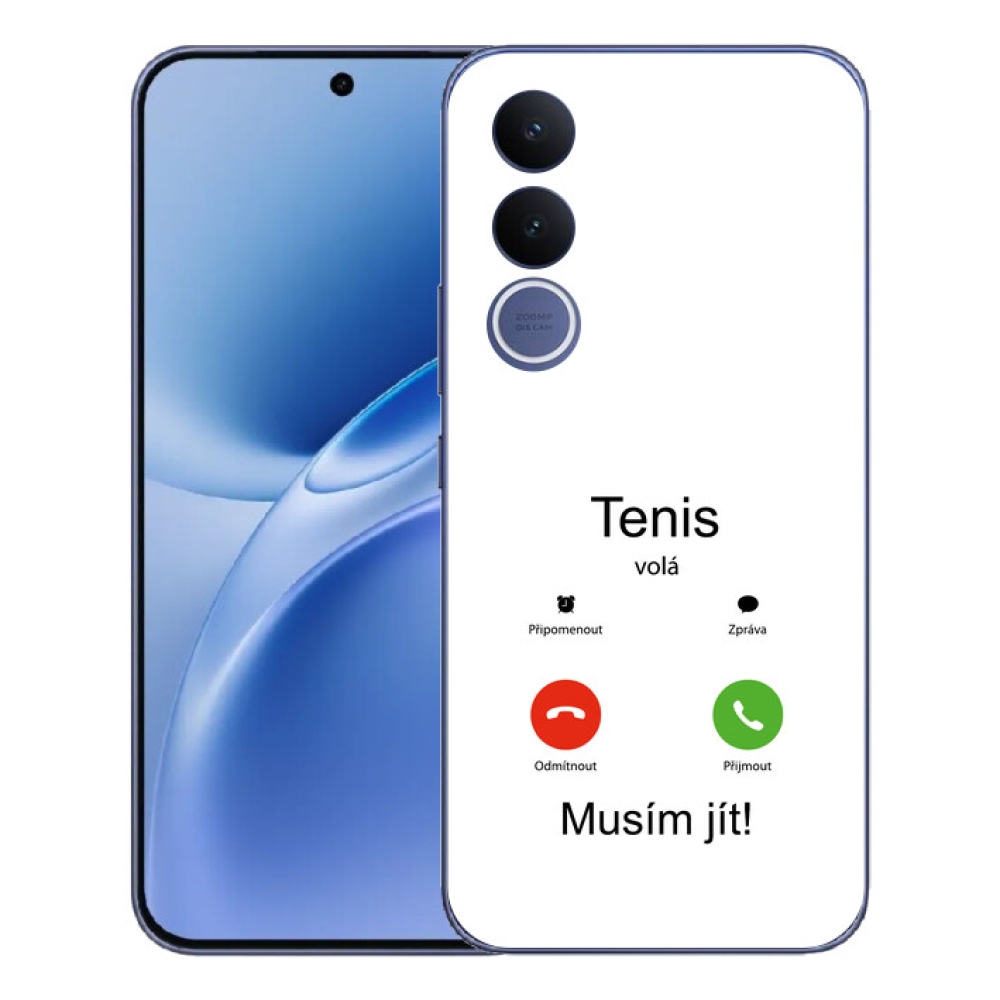 Gelový kryt mmCase na Vivo V70 FE - tenis volá bílé pozadí