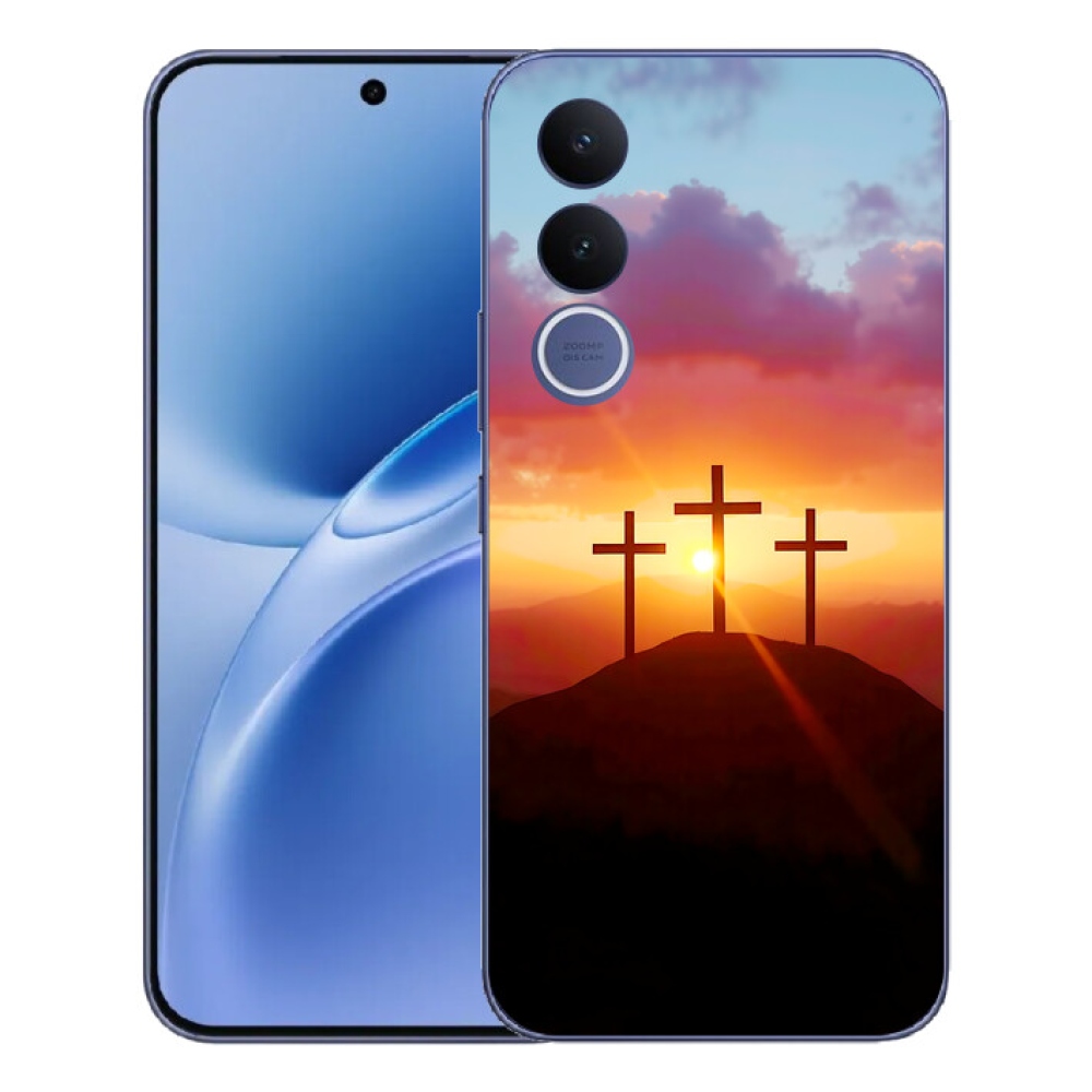 Gelový kryt mmCase na Vivo V70 FE - tři kříže