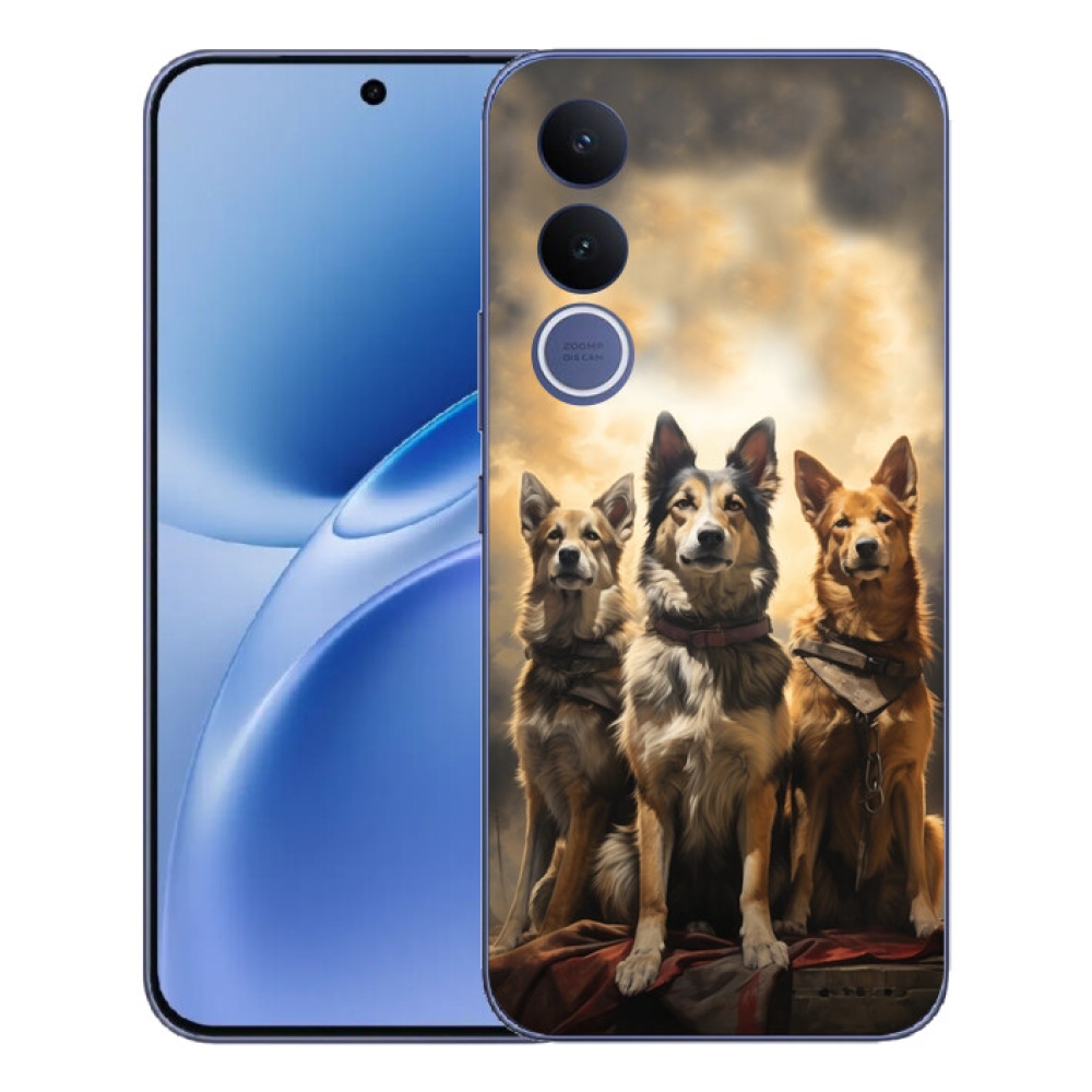 Gelový kryt mmCase na Vivo V70 FE - tři psi